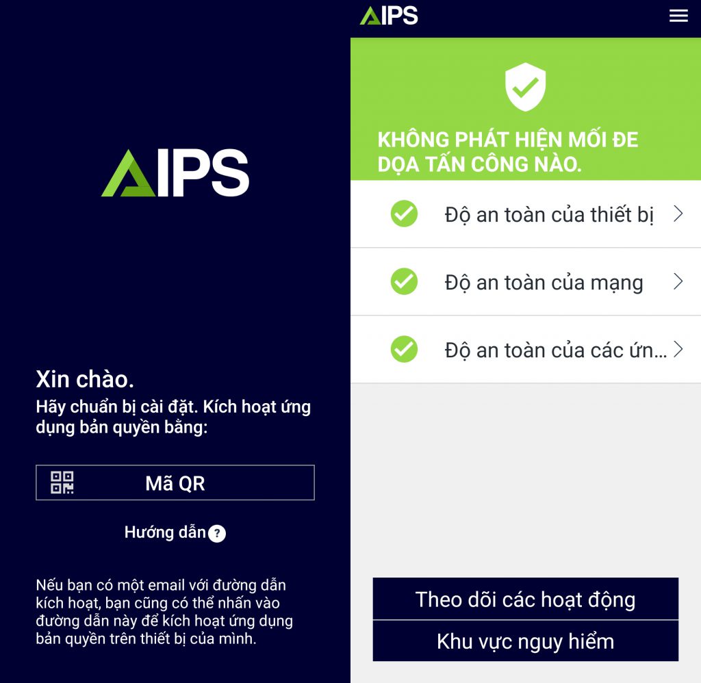 Ứng dụng bảo mật điện thoại AIPS
